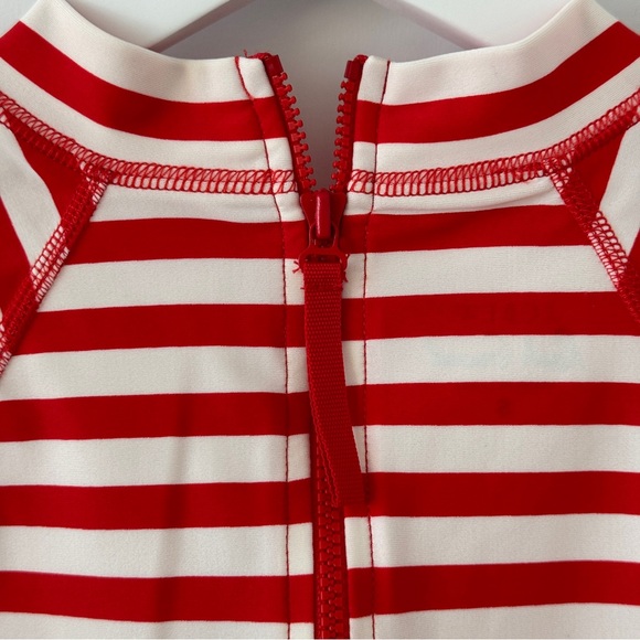 J. Crew Long-Sleeve Rash Guard in Red Stripes Size S Like New - Picture 4 of 7